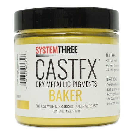 System Three Resins CastFX Dry Metallic Color Pigments, Baker, 45g 3167S06